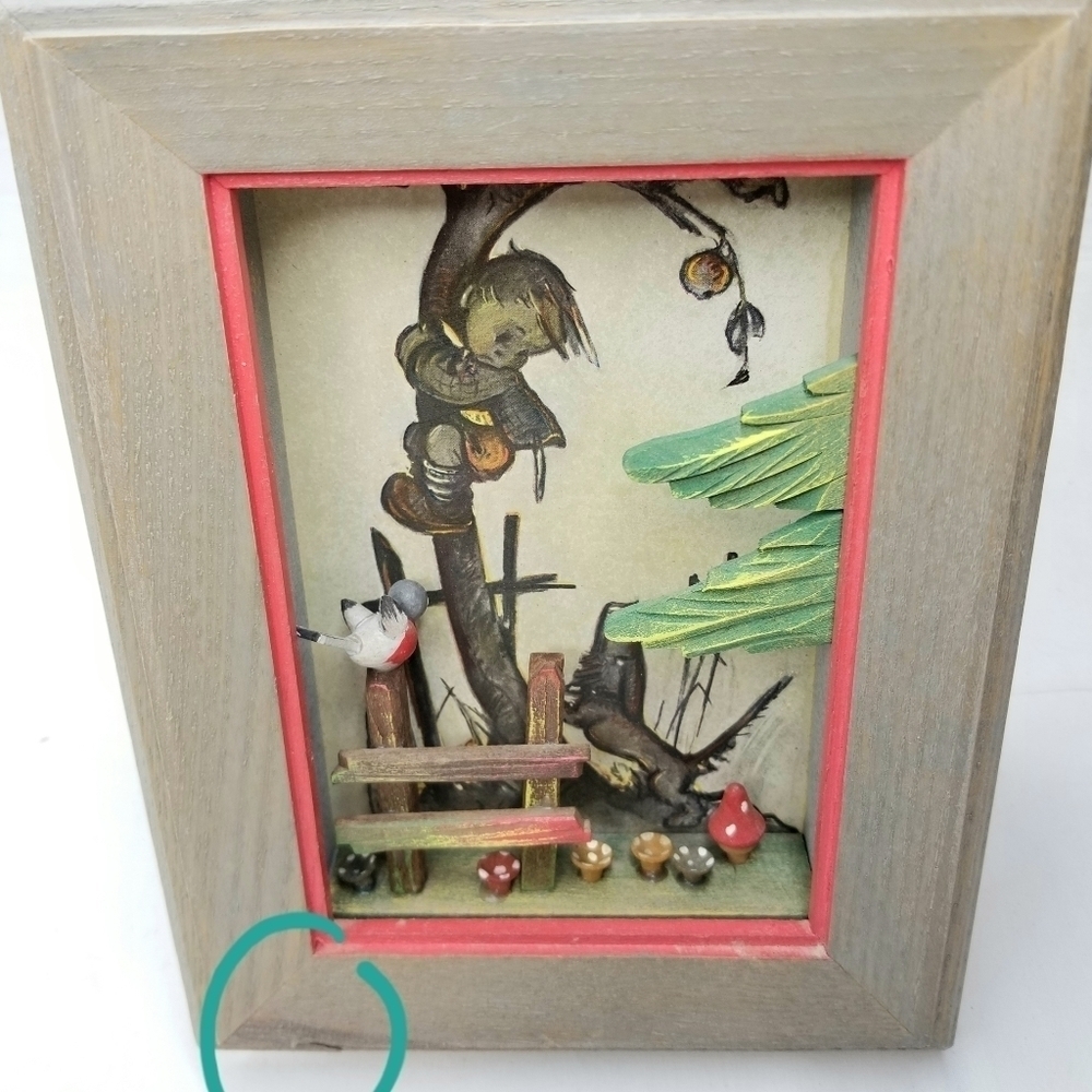 2 Vintage 3D Print Wooden Box Frames, Kid's and Baby's Room Decor - Picture 10 of 10